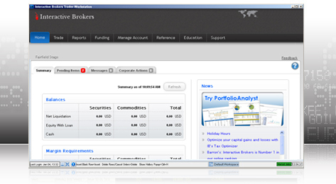Access the Account Management interface to manage your funds and view reports